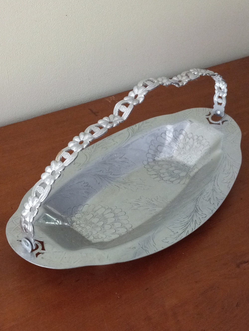 Rodney Kent Ornate Aluminum Decorative Handled Tray
